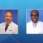 Two headshots, side-by-side, both gentleman in white coats.