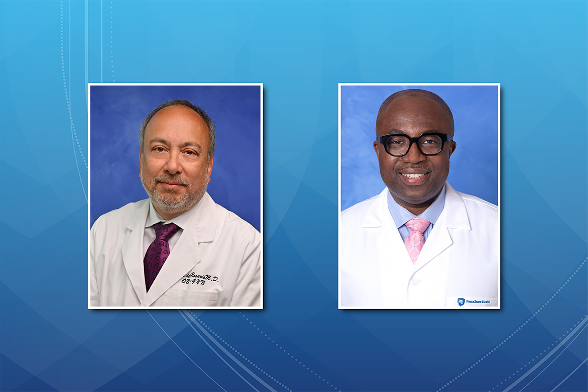 Two headshots, side-by-side, both gentleman in white coats.
