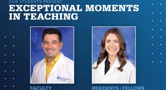 Aprile and Dunbar recognized for Exceptional Moments in Teaching
