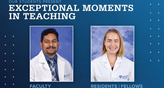 Lingamchetty and Ziegler recognized for Exceptional Moments in Teaching